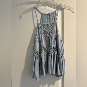 LA Hearts Lace Haltered Crop Top